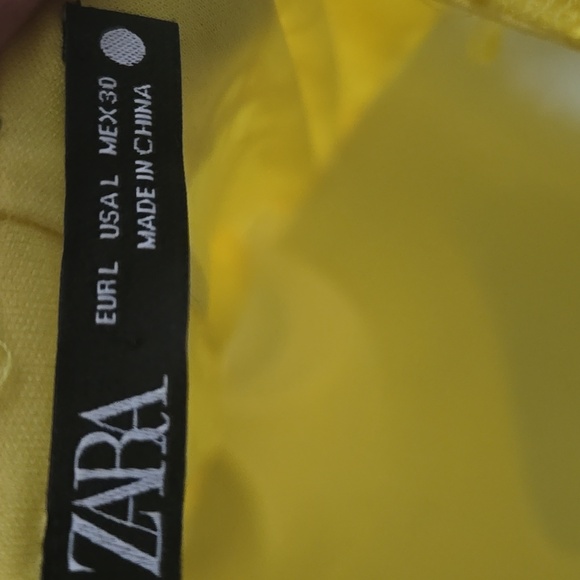 Zara | Yellow Lace Ruched Midi Dress - Picture 7 of 11